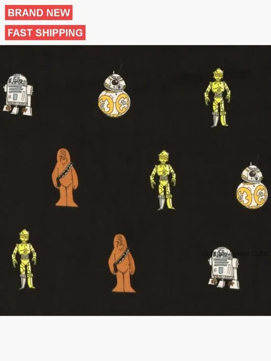 Men's Star Wars Button Up Camp Shirt, Short Sleeve, Loose Fit, Lightweight - Picture 4 of 7